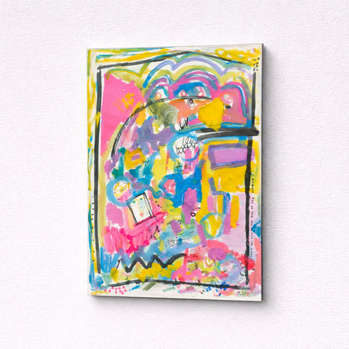 When You Get To The End of The Rainbow multicolor abstract wall art print - Shop abstract artwork decor by Kerri Rosenthal