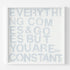 The One white ground with grey word art print by Kerri Rosenthal - Unique artwork for living room wall decor