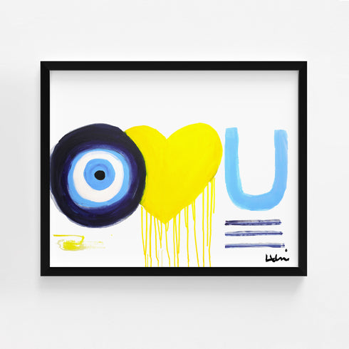 There I Said It colorful art print by Kerri Rosenthal - Unique artwork for living room wall decor