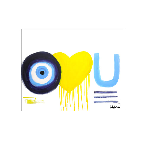 There I Said It colorful art print by Kerri Rosenthal - Unique artwork for living room wall decor