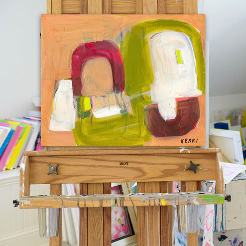 This Is Us colorful abstract original wall art painting - Shop abstract artwork decor for living room by Kerri Rosenthal