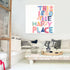 This is so my happy face too art print word wall artwork by Kerri Rosenthal - Cute wall art in a wood frame, perfect for modern living home decor
