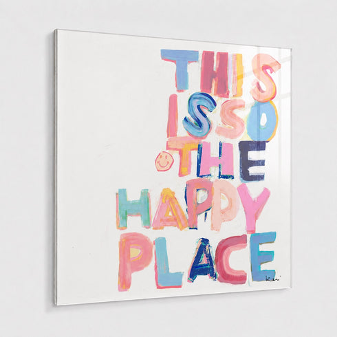 This is so my happy face too art print word wall artwork by Kerri Rosenthal - Cute wall art in a wood frame, perfect for modern living home decor
