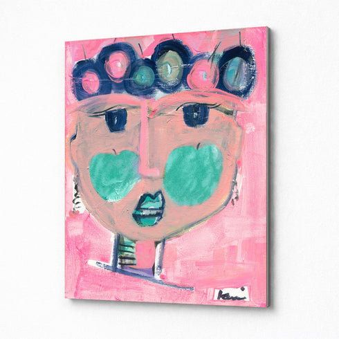 Tiki Apple multicolor abstract wall art print artwork - Shop abstract artwork decor by Kerri Rosenthal