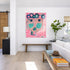 Tiki Apple colorful abstract wall art print artwork - Shop abstract artwork decor for the living room by Kerri Rosenthal