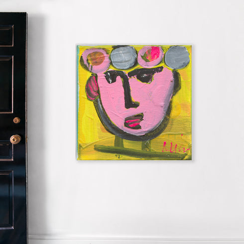 Tiki Miniki multicolor abstract wall art print by Kerri Rosenthal