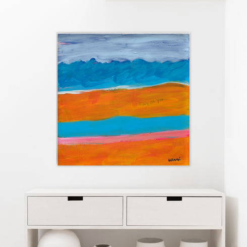 Tipsy on you colorful wall art print - Unique artwork for living room wall decor by Kerri Rosenthal
