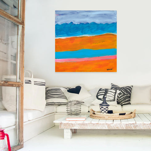 Tipsy on you colorful wall art print - Unique artwork for living room wall decor by Kerri Rosenthal