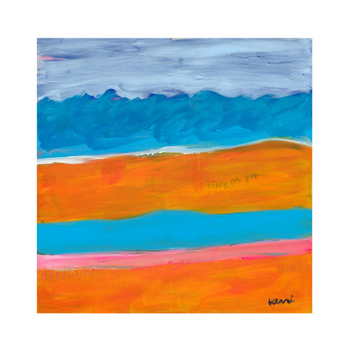 Tipsy on you colorful wall art print - Unique artwork for living room wall decor by Kerri Rosenthal