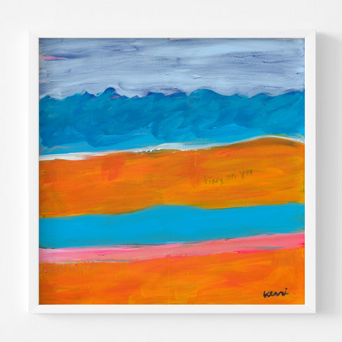 Tipsy on you colorful wall art print - Unique artwork for living room wall decor by Kerri Rosenthal