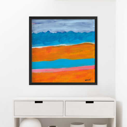 Tipsy on you colorful wall art print - Unique artwork for living room wall decor by Kerri Rosenthal