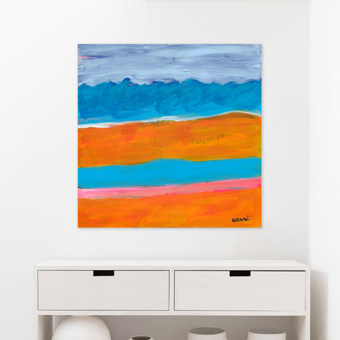 Tipsy on you colorful wall art print - Unique artwork for living room wall decor by Kerri Rosenthal