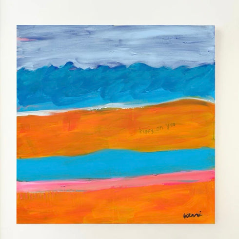 Tipsy on you original painting wall art - Unique colorful artwork gifts for living room, bedroom or any space home decor by Kerri Rosenthal