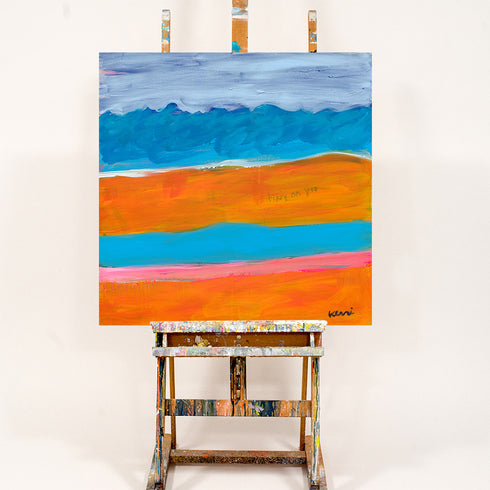 Tipsy on you original painting wall art - Unique colorful artwork gifts for living room, bedroom or any space home decor by Kerri Rosenthal