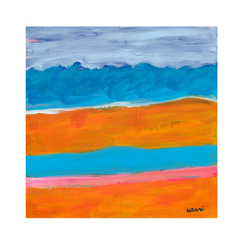 Tipsy on you original painting wall art - Unique colorful artwork gifts for living room, bedroom or any space home decor by Kerri Rosenthal