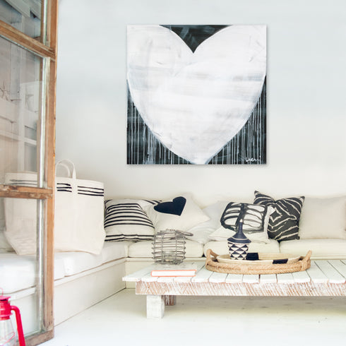 Truly Madly Deeply black white art print by Kerri Rosenthal - Unique artwork for living room wall decor