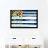 United States of love flag art print original modern contemporary wall art by Kerri Rosenthal