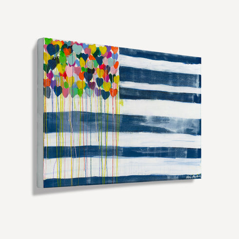 United States of Love mini canvas wall art print. Perfect for living room or home decor - Modern contemporary wall artwork by Kerri Rosenthal