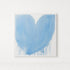 Vintage Blue Original Drippy Heart by Kerri Rosenthal is a soft blue original heart painting with expressive brushwork, texture, and signature drips.