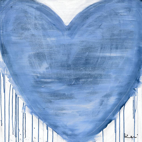 Commissioned Drippy Heart Original Painting