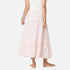 Vacance maxi cotton pink skirt with heart embroidery - Shop women's maxi skirts by Kerri Rosenthal.