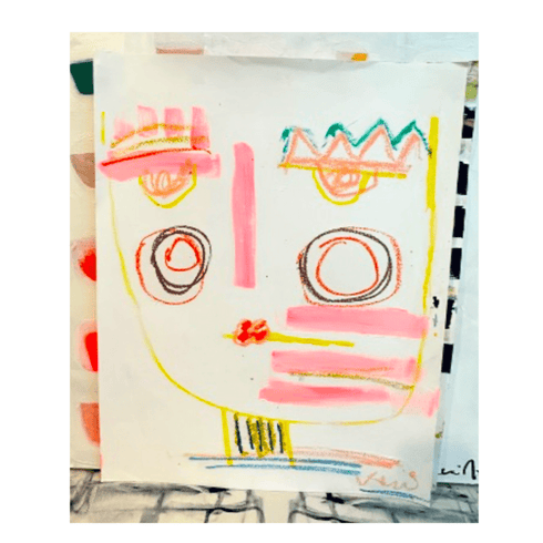 Victor Original Work On Paper by Kerri Rosenthal - Perfect for modern living room wall decor