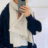 KR 100% featherweight cashmere wrap scarf natural off white - designer fashion wraps scarves by Kerri Rosenthal