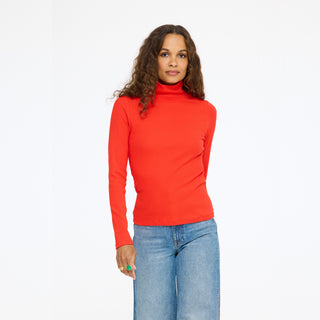 Mock Neck Rib Tee