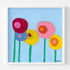 Colorful Walk With Me, unique abstract flower artwork, wall art print by Kerri Rosenthal for modern home decor.