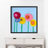 Colorful Walk With Me, unique abstract flower artwork, wall art print by Kerri Rosenthal for modern home decor.