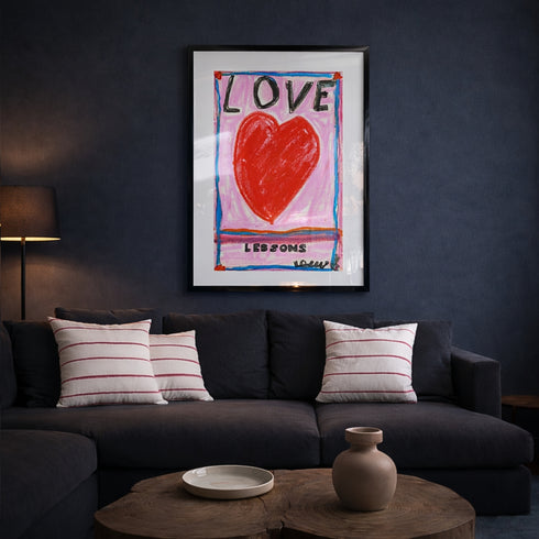 Ready to hang colorful word art love quotes - Shop word artwork decor for the living room or any space by Kerri Rosenthal.