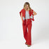 Weekend Barb red sweatpant in 100% cotton terry with wide leg - Shop women's cute sweatpants by Kerri Rosenthal