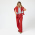 Weekend Barb red sweatpant in 100% cotton terry with wide leg - Shop women's cute sweatpants by Kerri Rosenthal