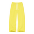 Bright yellow relaxed-fit sweatpants with elastic waistband, white drawstring, and side pockets by Kerri Rosenthal