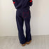 Weekend Barb indigo blue sweatpants made from 100% cotton with side pockets and a tiny embroidered heart - Shop cute women’s sweatpants by Kerri Rosenthal