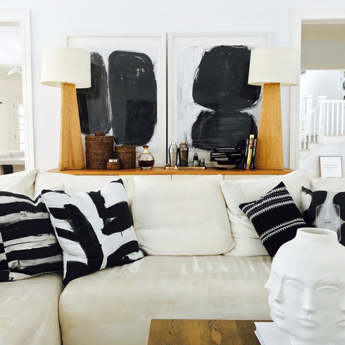 What Did One Coffee Bean Say To The Other black art print by Kerri Rosenthal - Unique artwork for living room wall decor