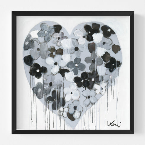When I'm With You Drippy Heart Art Print