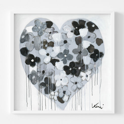 When I'm With You Drippy Heart Art Print