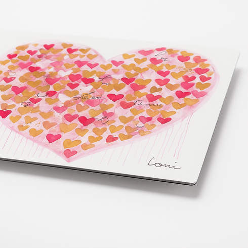 Where Love Shines art print on stretched canvas colorful wall art print - Unique artwork for living room wall decor by Kerri Rosenthal