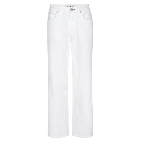 White Billie Alabaster mid rise straight leg jean 100% cotton - Cute women jean pants by Kerri Rosenthal