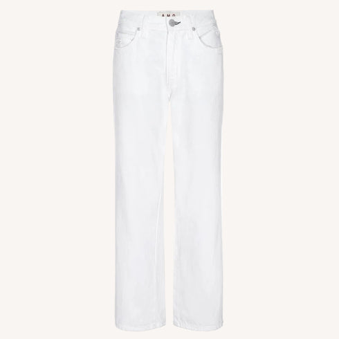 White Billie Alabaster mid rise straight leg jean 100% cotton - Cute women jean pants by Kerri Rosenthal