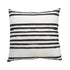 White ground with black carbon Stripe On Stripe square decorative throw pillows by Kerri Rosenthal
