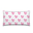 White ground with pink Sweethearts bubblegum cute decorative throw pillows by Kerri Rosenthal
