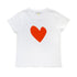 White Suke Imperfect Red Heart Graphic 100% Cotton Tee - Cute women's t-shirts by Kerri Rosenthal
