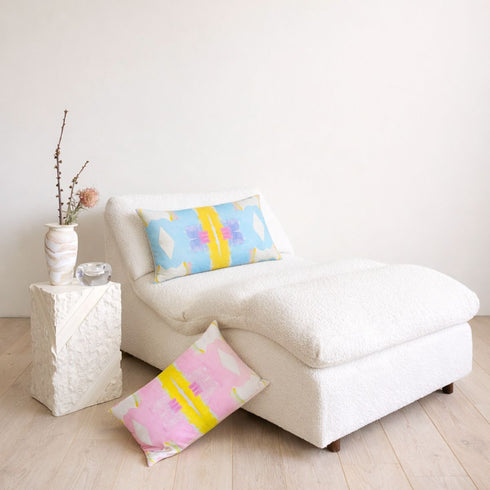 Wonderblock multicolor rectangular lumbar decorative throw pillows by Kerri Rosenthal