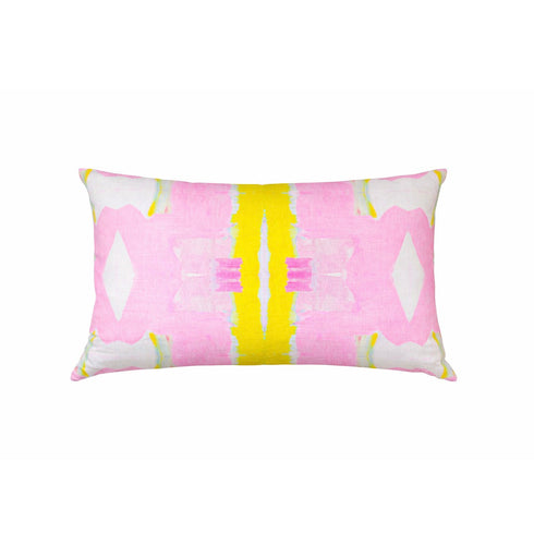 Wonderblock pink multicolor rectangular lumbar decorative cute throw pillow by Kerri Rosenthal