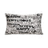Word of the day black and white rectangular lumbar cute decorative throw pillow by Kerri Rosenthal
