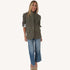 Workday love green cotton blazer with heart elbow patches and embroidered graphic - Chic women's blazers by Kerri Rosenthal