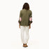 Workday love green cotton blazer with pink heart elbow patches - Shop women's blazers by Kerri Rosenthal