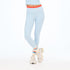 Sky blue carbon38 x KR contrast waistband legging in melt - Cute designer women's legging pants by Kerri Rosenthal